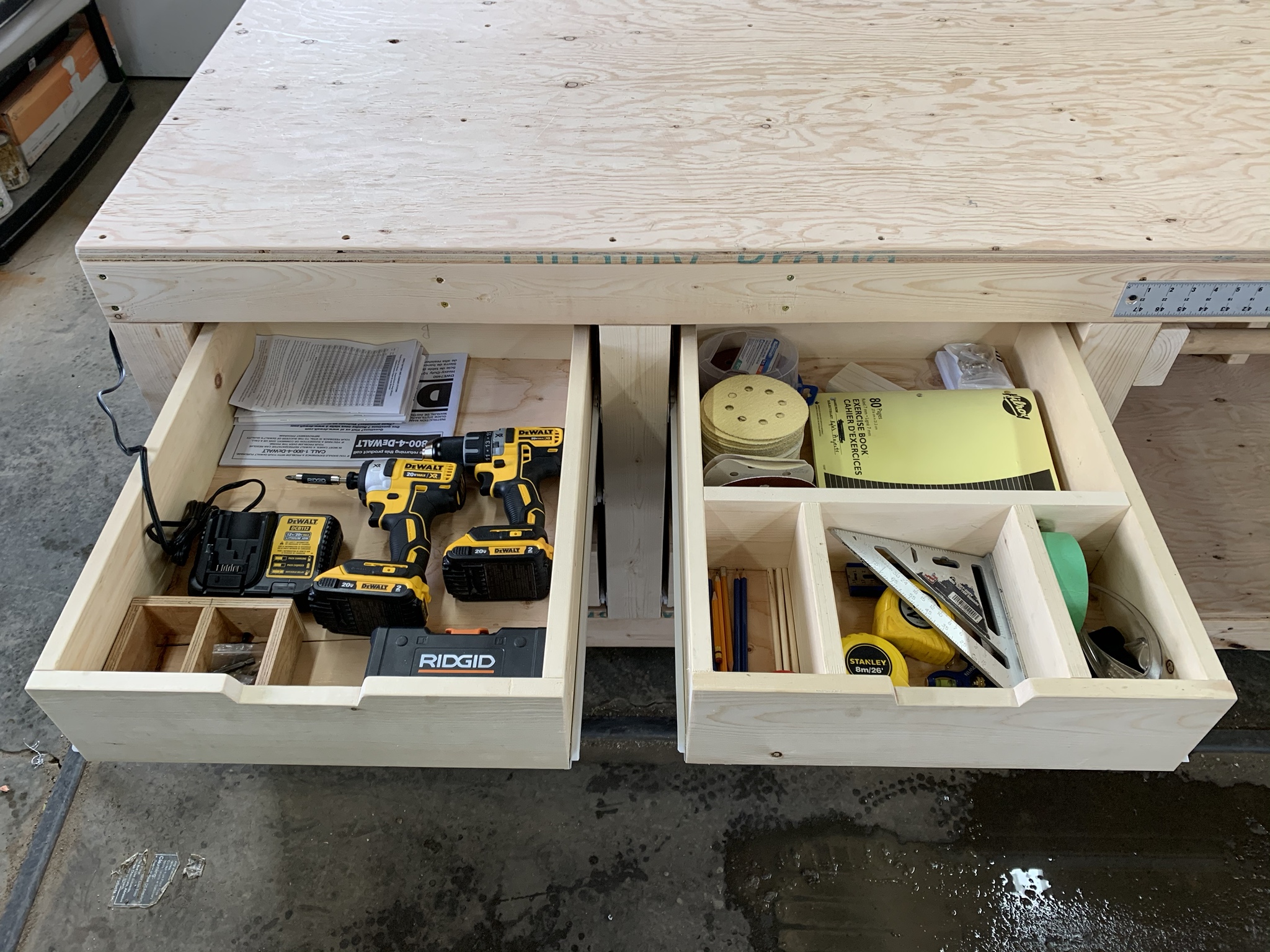 Workbench assembly using clamps and joinery