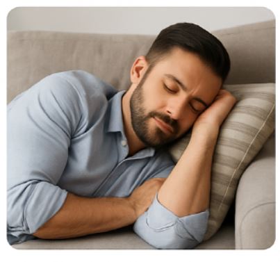 Quick nap or brief lie-down at home