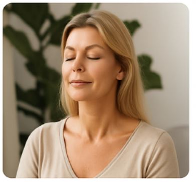 Brief breathing or mini-meditation at home